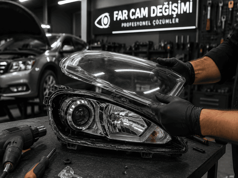 Far camı montajı ve conta yenileme